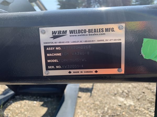 2023 WELDCO-BEALES MFG WA380-8 Mat Grapple AT0050398