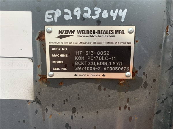 2023 WELDCO-BEALES MFG Series 150 60" Cleanup Bucket AT0050676