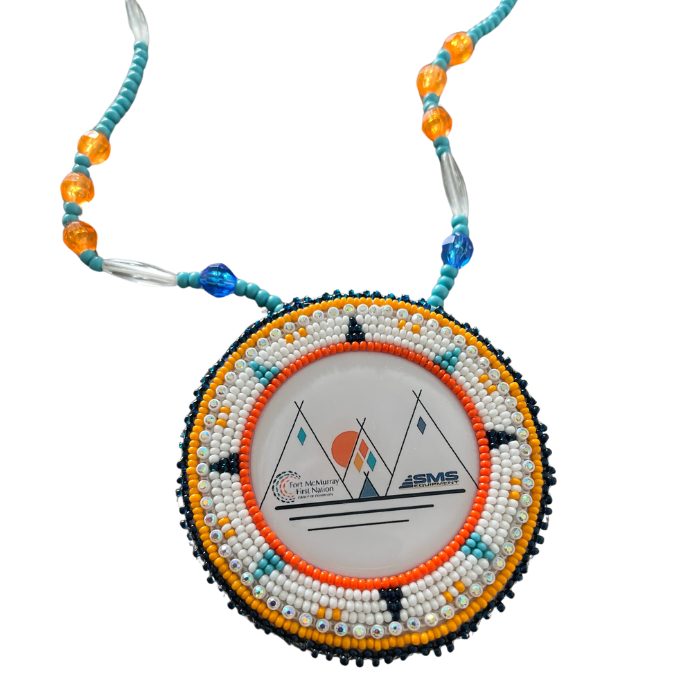 Traditional Indigenous beaded necklace